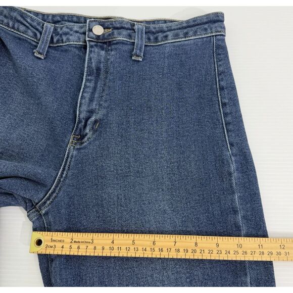 Just Black Denim Wide Leg High Rise Blue Jeans Womens 30 (Fit 29x28) Made in USA - Picture 8 of 11